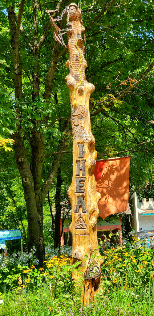 IHEA totem at the KC Renaissance Festival grounds