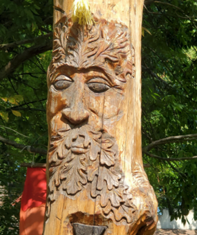 Carved wood spirit